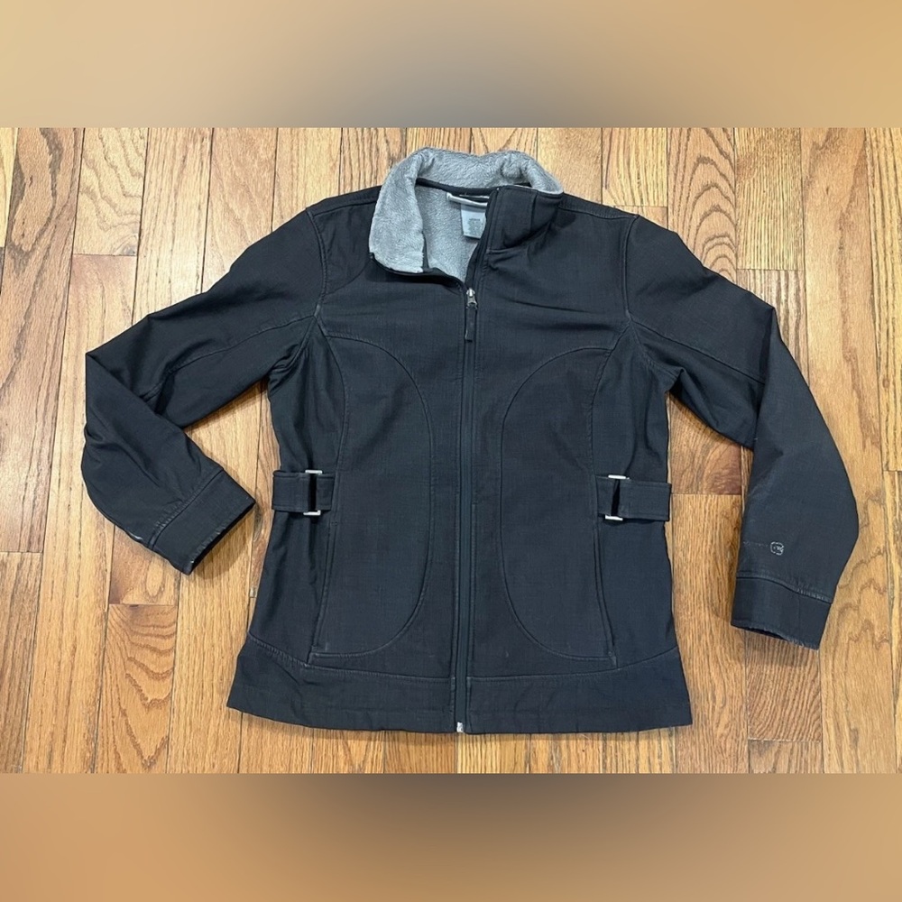 Free Country Jacket Womens Medium Black Faux Fur Lined Full Zip Winter‎ Coat - Picture 2 of 14